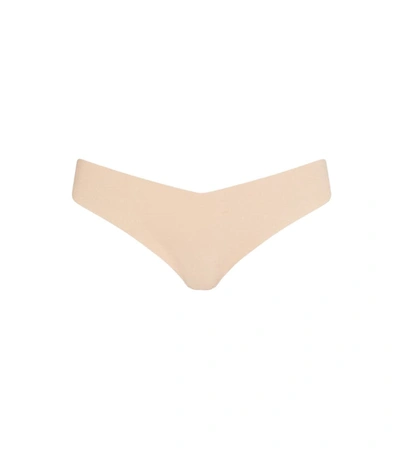 Shop Commando Classic Solid Thong In Beige