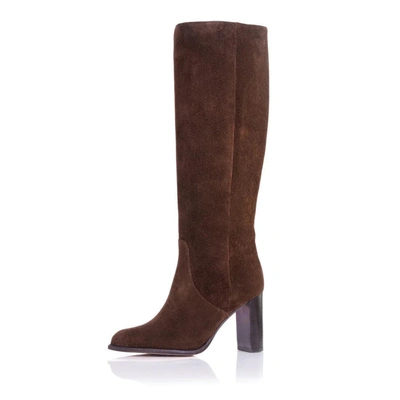 Shop Marion Parke Dolly 85 Tall Block Heel Boot In Brown