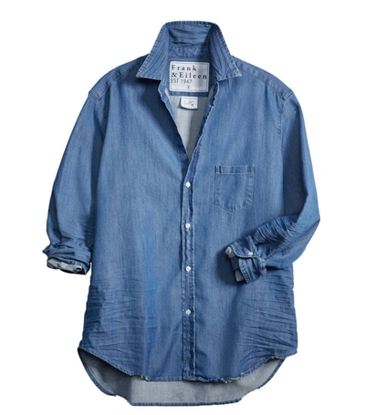 Shop Frank And Eileen Eileen Woven Button Up In Blue