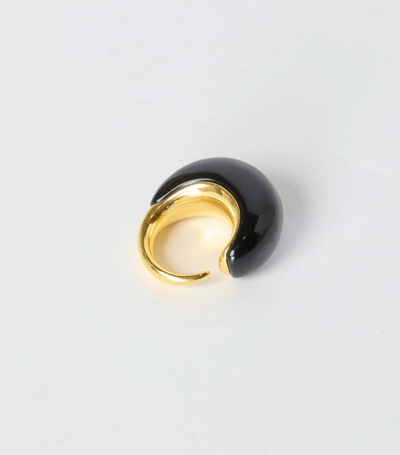 Shop Khiry Khartoum Ii Ring With Black Onyx Inlay In Gold