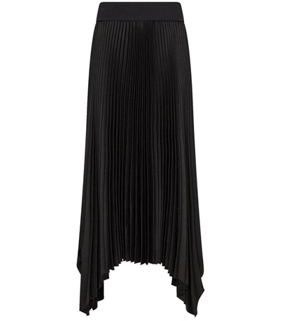 Shop Joseph Knit Weave Plisse Ade Skirt In Black