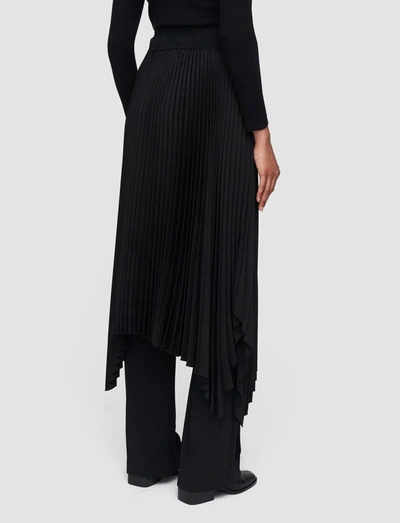 Shop Joseph Knit Weave Plisse Ade Skirt In Black