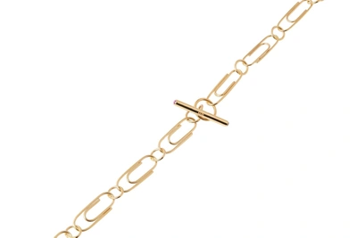 Shop Hillier Bartley Paperclip Bracelet In Gold
