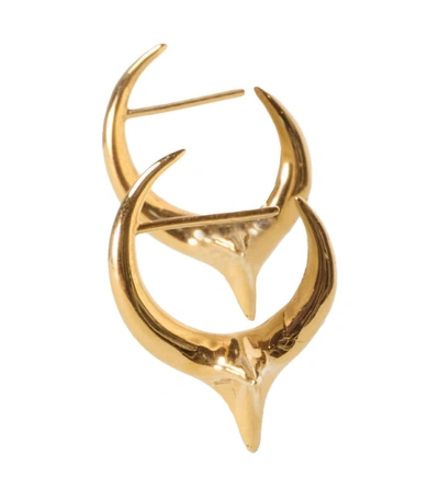 Shop Khiry Solo Spike Hoops In Gold