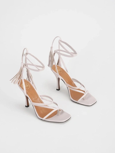 Shop Atp Atelier Suno Pearl Heeled Sandals In White