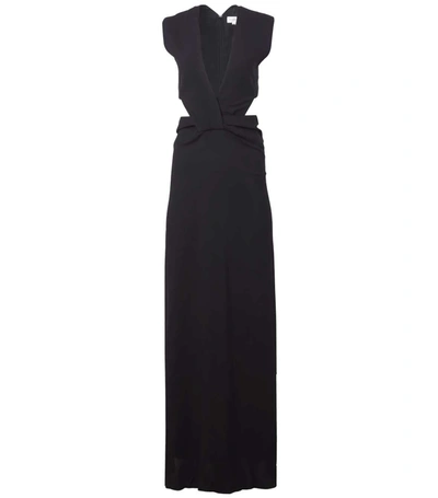 Shop Victoria Beckham Twist Wrap Dress In Black