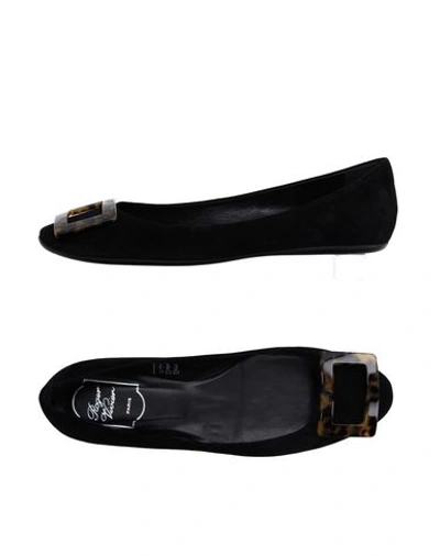 Roger Vivier Ballet Flats In Black