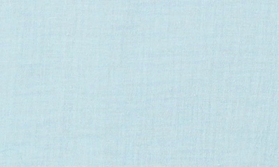 Shop Foxcroft Evie Cotton Gauze Blouse In Baltic Blue