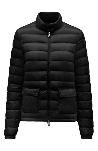 Shop Moncler Lans Quilted Hooded Down Jacket In Black