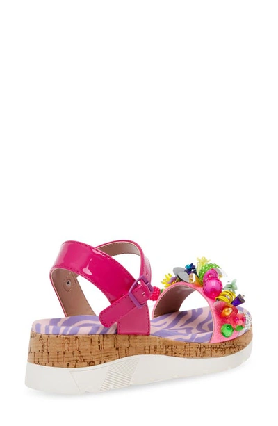 Shop Betsey Johnson Kids' Frank Sandal In Pink Multi