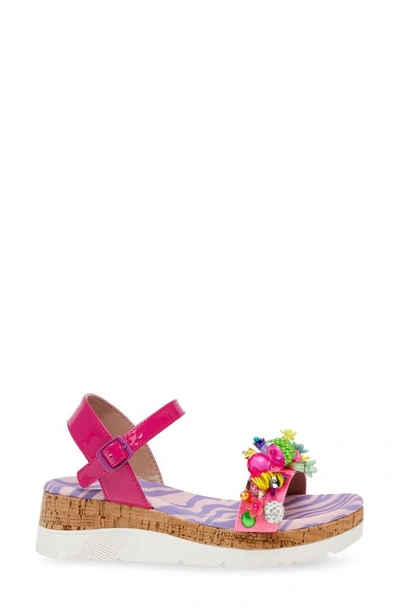 Shop Betsey Johnson Kids' Frank Sandal In Pink Multi
