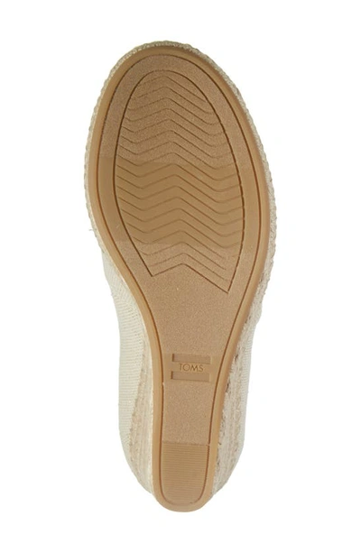 Toms Women's Michelle Peep Toe Canvas Espadrille Wedge Pumps In Natural Natural