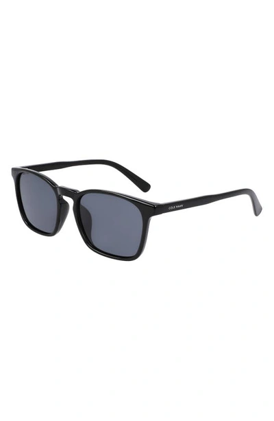 Shop Cole Haan 54mm Plastic Square Polarized Sunglasses In Black