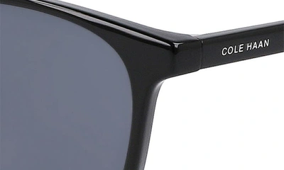 Shop Cole Haan 54mm Plastic Square Polarized Sunglasses In Black