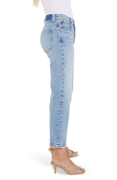 Shop Etica Rae Ripped Crop Straight Leg Jeans In River Cliff
