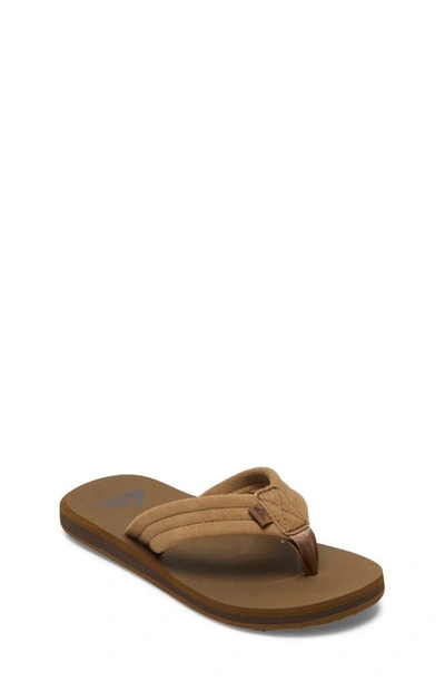 Quiksilver Big Boys Carver Suede Sandals In Tan