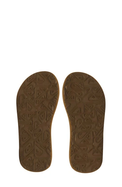 Shop Quiksilver Kids' Carver Flip Flop In Tan