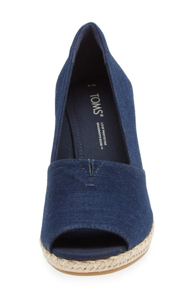 Shop Toms Michelle Espadrille Wedge Sandal In Navy