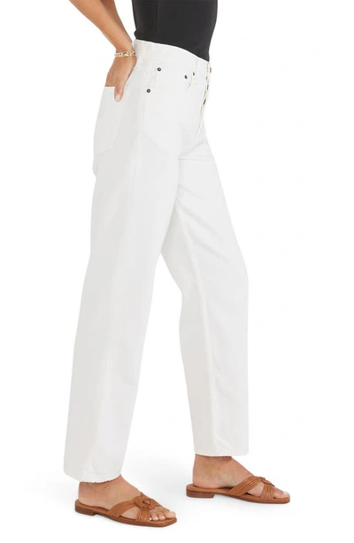 Shop Etica Ética Tyler High Waist Straight Leg Ankle Jeans In Vintage White