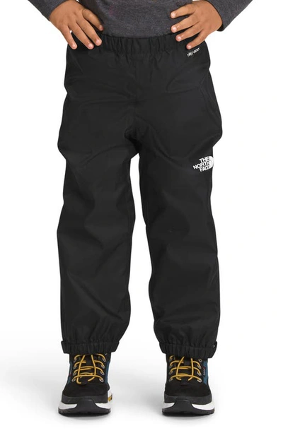 The North Face Kids' Antora Waterproof Packable Recycled Polyester Rain Pants In Black