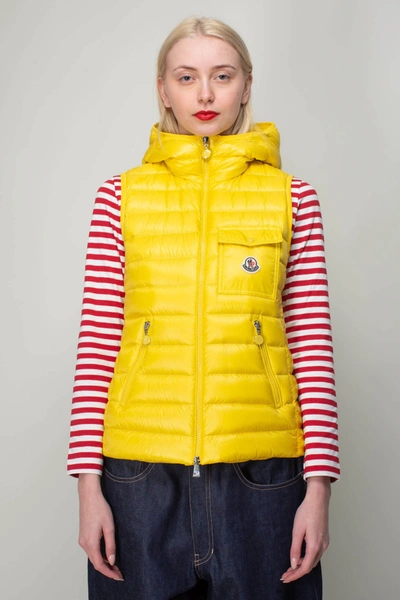 Moncler Women's Glygos Down Puffer Vest In Yellow | ModeSens