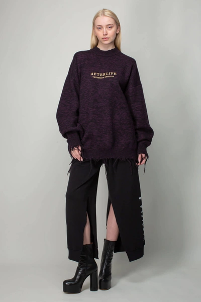 Shop Vetements Afterlife Destroyed Knitted Sweater