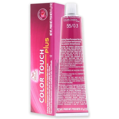 Shop Wella Color Touch Plus Haircolor - 55 03 Intense Light Brown-natural Gold By  For Unisex - 2 oz Hair  In Red
