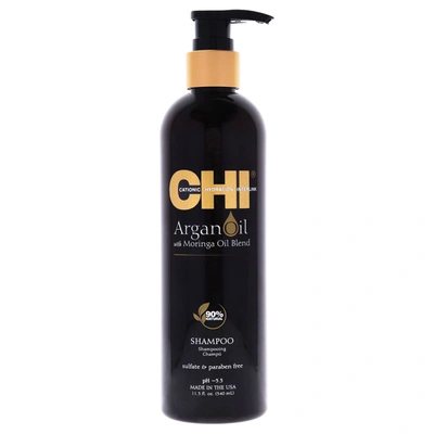Shop Chi Argan Oil Plus Moringa Oil Blend Shampoo By  For Unisex - 11.5 oz Shampoo In Black