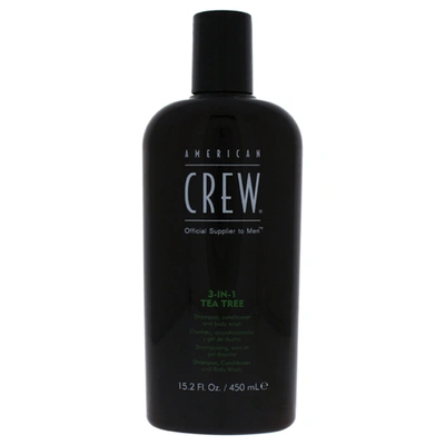 Shop American Crew 3-in-1 Tea Tree Shampoo And Conditioner And Body Wash By  For Men - 15.2 oz Shampoo And In Black