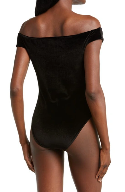 Shop Nanushka Gesa Off The Shoulder Bodysuit In Black