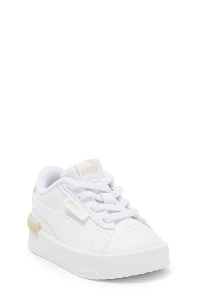 Shop Puma Kids' Jada Animal Sneaker In White-granola-black-gold