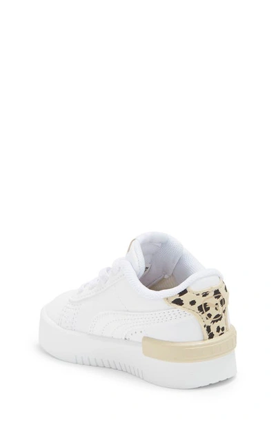 Shop Puma Kids' Jada Animal Sneaker In White-granola-black-gold