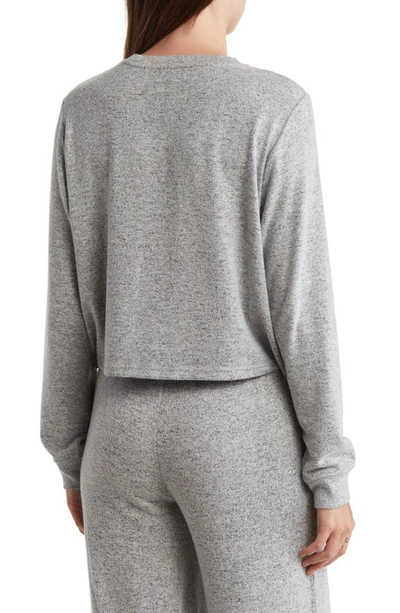 Shop Abound Easy Cozy Crew Pajama Sweatshirt In Grey Pearl Marl