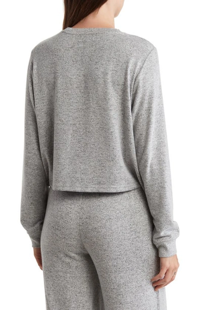 Abound Easy Cozy Crew Pajama Sweatshirt In Grey Pearl Marl