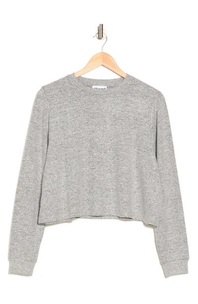 Abound Easy Cozy Crew Pajama Sweatshirt In Grey Pearl Marl