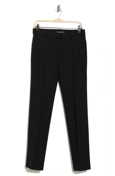Shop Amanda & Chelsea Pinstripe Slim Knit Pants In Black