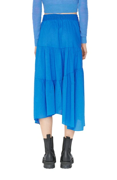 Shop Frame Gathered Seam Skirt In Cornflower Blue