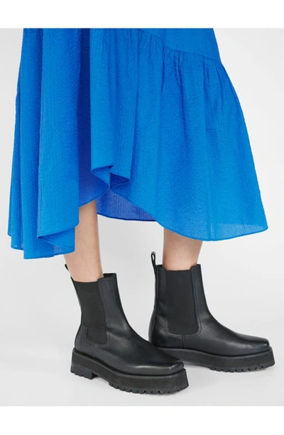 Shop Frame Gathered Seam Skirt In Cornflower Blue