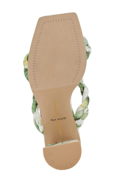 Shop Dolce Vita Paily Braided Sandal In Khaki Palm Cotton