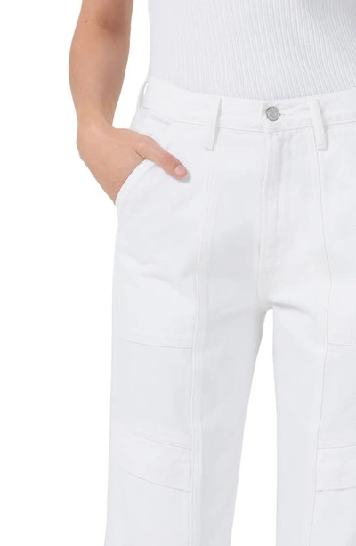 Shop Agolde Cooper Relaxed Cargo Organic Cotton Jeans In Milkshake