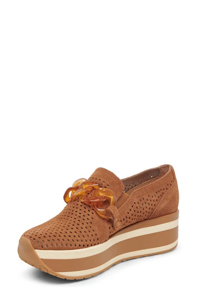 Dolce Vita Jhenee Platform Sneaker In Pecan Suede