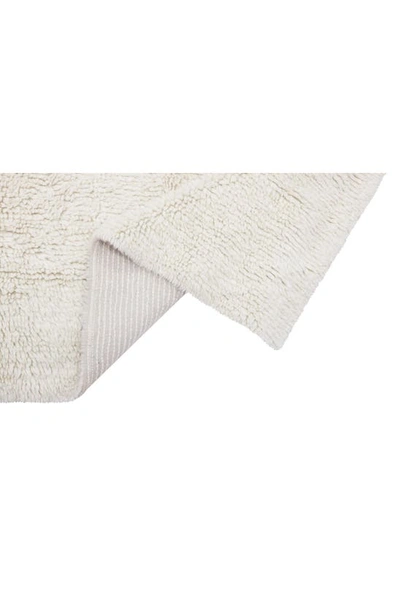 Lorena Canals Tundra Woolable Washable Wool Rug In Blended Sheep White