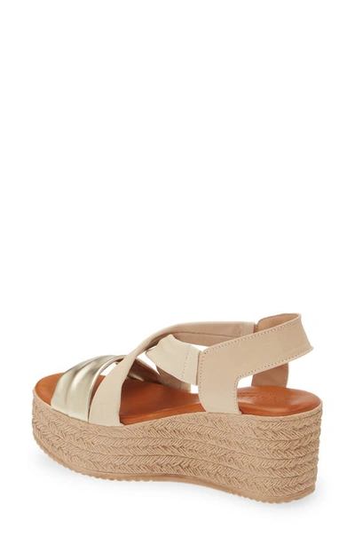 Cordani Brently Espadrille Platform Wedge Sandal In Natural Platino