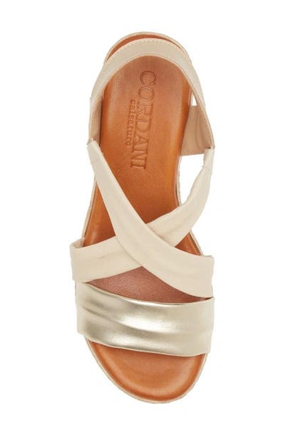 Cordani Brently Espadrille Platform Wedge Sandal In Natural Platino
