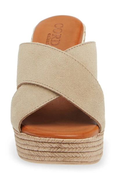 Cordani Braylin Espadrille Wedge Sandal In Sand-arena Suede
