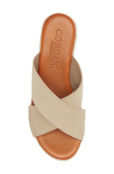 Cordani Braylin Espadrille Wedge Sandal In Sand-arena Suede