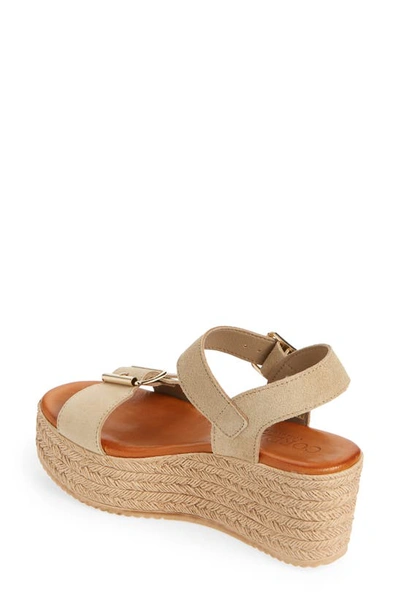 Shop Cordani Betsy Espadrille Wedge Sandal In Sabbia Suede