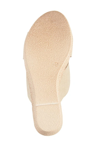 Shop Cordani Braylin Espadrille Wedge Sandal In Soft Gold Suede