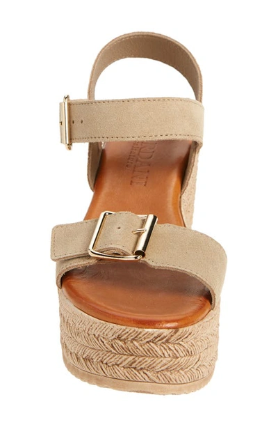 Shop Cordani Betsy Espadrille Wedge Sandal In Sabbia Suede