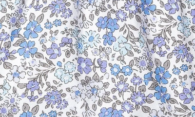 Petite Plume Fleur Dazur Ruffle Romper In Blue